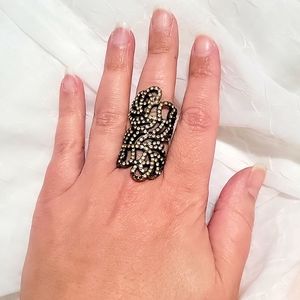 Long sparkle ring